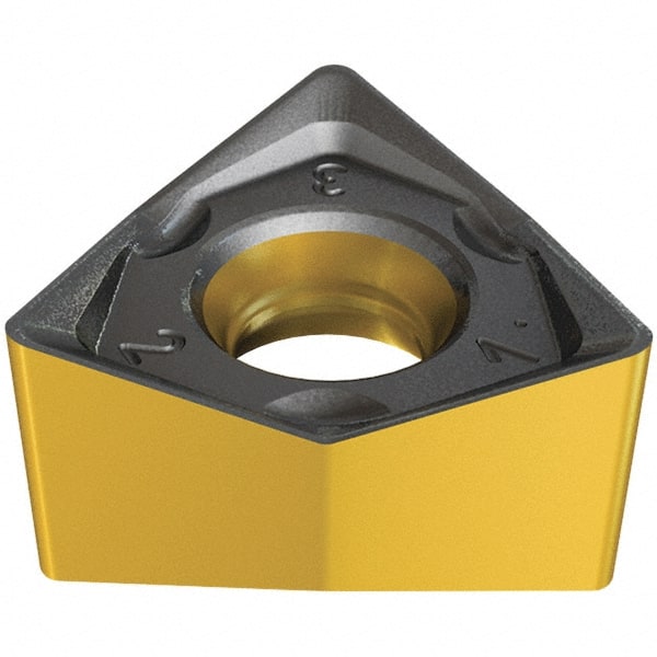 Iscar - H690 WNMU0705 MM Grade IC830 Carbide Milling Insert - TiAlN/AlTiN/TiN Finish, 5.9mm Thick, 11.5mm Inscribed Circle, 0.8mm Corner Radius - Exact Tooling
