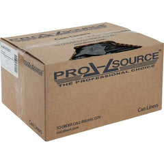 PRO-SOURCE - 1 mil Thick, Heavy-Duty Trash Bags - Linear Low-Density Polyethylene (LLDPE), Flat Pack Dispenser, 15" Wide x 23" High, Black - Exact Tooling