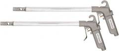 PRO-SOURCE - 150 Max psi High Power Venturi Nozzle Pistol Grip Blow Gun - 1/4 NPT Inlet, 36" Tube Length, Aluminum - Exact Tooling