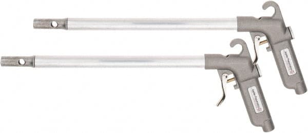 PRO-SOURCE - 150 Max psi High Power Venturi Nozzle Pistol Grip Blow Gun - 1/4 NPT Inlet, 12" Tube Length, Aluminum - Exact Tooling