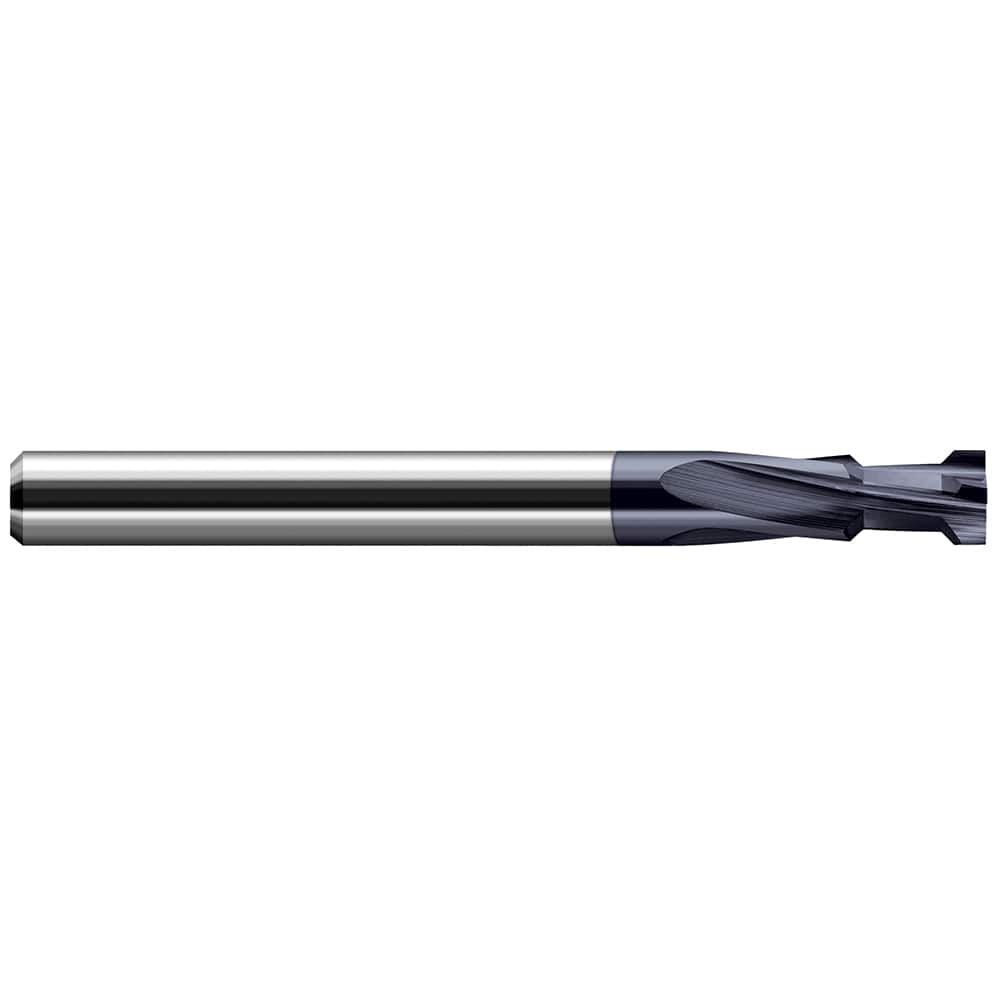 Harvey Tool - 90° 0.0037 to 0.099" Opening Width, 0.184" Minor Diam, 0.008" Radius, 4-Flute Plate Chamfer Mill - Exact Tooling