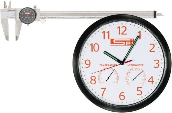 SPI - 0" to 6" Range, 0.001" Graduation, 0.1" per Revolution, Dial Caliper - Black Face - Exact Tooling