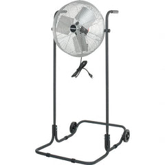 PRO-SOURCE - 18" Blade, 1/8 hp, 5,750 CFM, High Floor Stand Industrial Circulation Fan - Floor Stand, 2.2 Amps, 3 Speed - Exact Tooling