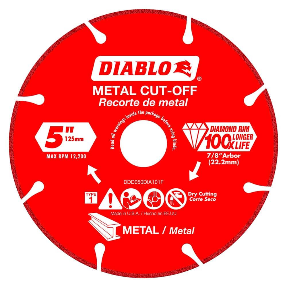 Freud - Wet & Dry-Cut Saw Blades; Blade Diameter (Inch): 5 ; Blade Material: Diamond-Tipped ; Arbor Style: Standard Round ; Arbor Hole Diameter (Inch): 7/8 ; Arbor Hole Diameter (Decimal Inch): 7/8 ; Application: Grinding & Polishing Metal - Exact Tooling