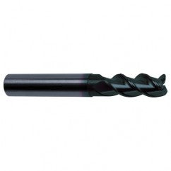 1/2" Dia. - 4-1/2" OAL - 45° Helix Super-A Carbide End Mill - 3 FL - Exact Tooling