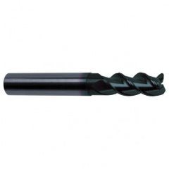 1/2" Dia. - 4-1/2" OAL - 45° Helix Super-A Carbide End Mill - 3 FL - Exact Tooling