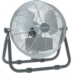 PRO-SOURCE - 12" Blade, 1/12 hp, 1,650, 2,300 & 2,750 CFM, Low Floor Stand Industrial Circulation Fan - Floor Stand, 120 Volts, 1.1 Amps, 3 Speed - Exact Tooling