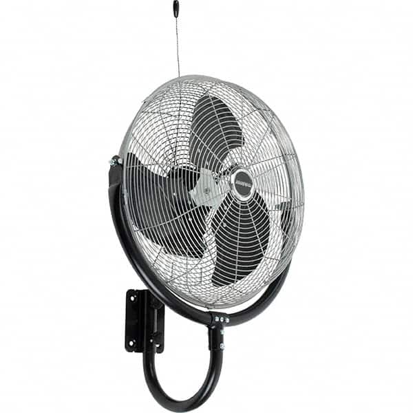 PRO-SOURCE - 20" Blade, 1/3 hp, 6,039 Max CFM, Wall Mounting Fan - 3 Speed - Exact Tooling