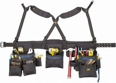 CLC - 29 to 46" Waist Tool Rig - 28 Pocket, Black/Blue, Polyester - Exact Tooling