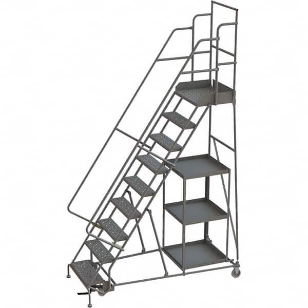 TRI-ARC - Rolling & Wall Mounted Ladders & Platforms Type: Stock-Picking Ladder Style: Rolling Safety Stock Picking Ladder - Exact Tooling
