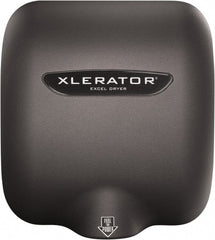 Excel Dryer - 1490 Watt Graphite Finish Electric Hand Dryer - 208/277 Volts, 6.2 Amps, 11-3/4" Wide x 12-11/16" High x 6-11/16" Deep - Exact Tooling