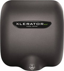 Excel Dryer - 530 Watt Graphite Finish Electric Hand Dryer - 110/120 Volts, 4.5 Amps, 11-3/4" Wide x 12-11/16" High x 6-11/16" Deep - Exact Tooling