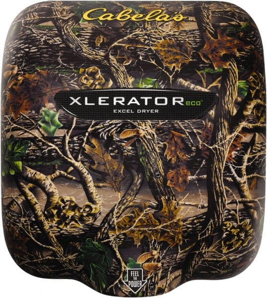 Excel Dryer - 530 Watt Custom Image Finish Electric Hand Dryer - 110/120 Volts, 4.5 Amps, 11-3/4" Wide x 12-11/16" High x 6-11/16" Deep - Exact Tooling