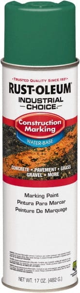 Rust-Oleum - 17 fl oz Green Paint & Primer - 400' Coverage at 1" Wide, Water-Based Formula, >500 gL VOC - Exact Tooling