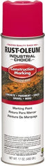 Rust-Oleum - 17 fl oz Pink Paint & Primer - 400' Coverage at 1" Wide, Solvent Base Formula, >500 gL VOC - Exact Tooling