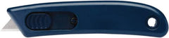 Martor USA - Retractable Utility Knife - Black & Blue Poly-Steel Handle, 1 Blade Included - Exact Tooling