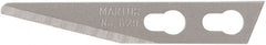 Martor USA - 100 Piece, Carbon Steel, Utility Knife Blade - 1.34" Long - Exact Tooling