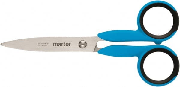 Martor USA - 2.2" LOC, 5.27" OAL Stainless Steel Blunt-Point Scissors - Ambidextrous, Fiberglass Straight Handle, For Fabrics, Paper, Heavy Weight Paper - Exact Tooling