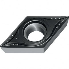 Walter - DCMT MM4 Grade WSM20S Turning Insert - TiAlN+Al2O3+(Al) Finish, 55° Rhombic, 9.53mm Inscr Circle, 3.97mm Thick, 0.4mm Corner Radius - Exact Tooling