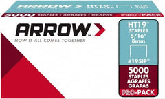 Arrow - 3/8" Wide High Carbon Steel Light-Duty Staples - 5/16" Leg Length - Exact Tooling