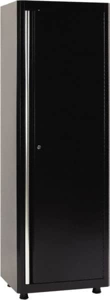 Sandusky Lee - 4 Shelf Locking Storage Cabinet - Steel, 24" Wide x 18" Deep x 72" High, Black - Exact Tooling