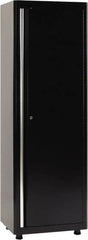 Sandusky Lee - 4 Shelf Locking Storage Cabinet - Steel, 24" Wide x 18" Deep x 72" High, Black - Exact Tooling