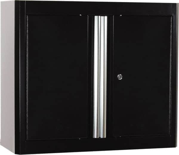 Sandusky Lee - 2 Shelf Wall Storage Cabinet - Steel, 30" Wide x 12" Deep x 36" High, Black - Exact Tooling