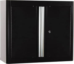 Sandusky Lee - 2 Shelf Wall Storage Cabinet - Steel, 30" Wide x 12" Deep x 36" High, Black - Exact Tooling