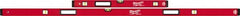 Milwaukee Tool - 32" & 78" Long 6 Vial Box Beam Level - Aluminum, Red, 2 Level & 4 Plumb Vials - Exact Tooling
