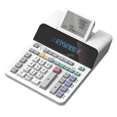 Victor - Calculators; Type: Printing Calculator ; Type of Power: AC ; Display Type: 12-Digit LCD ; Color: White ; Display Size: 12mm ; Width (Decimal Inch): 7.6000 - Exact Tooling