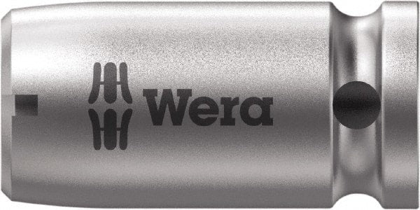 Wera - 1/4 Socket Drive to 1/4 Hex Female Square-Drive to Hex Bit Adapter - 1" OAL - Exact Tooling