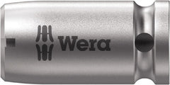 Wera - 1/4 Socket Drive to 1/4 Hex Female Square-Drive to Hex Bit Adapter - 1" OAL - Exact Tooling