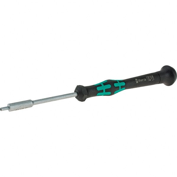 Wera - 1.5mm Solid Shaft Precision Nutdriver - Cushion Grip Handle, 6-1/4" OAL - Exact Tooling