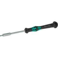 Wera - 1.5mm Solid Shaft Precision Nutdriver - Cushion Grip Handle, 6-1/4" OAL - Exact Tooling