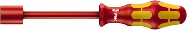 Wera - 5/8" Solid Shaft Insulated Nutdriver - Cushion Grip Handle, 237mm OAL - Exact Tooling