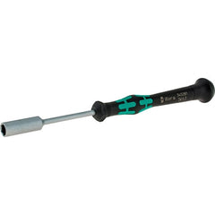Wera - 6mm Solid Shaft Precision Nutdriver - Cushion Grip Handle, 6-1/4" OAL - Exact Tooling