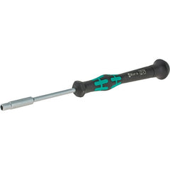 Wera - 3.2mm Solid Shaft Precision Nutdriver - Cushion Grip Handle, 6-1/4" OAL - Exact Tooling
