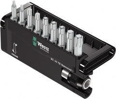 Wera - 10 Piece, 1/4" Drive Screwdriver Bit Set - T8 to T40 Torx - Exact Tooling
