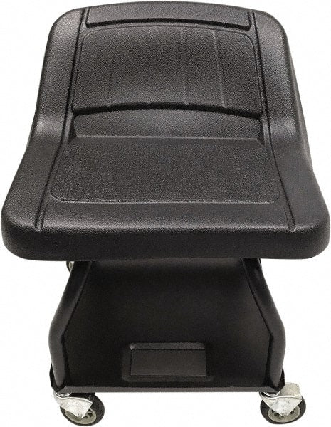Whiteside - 440 Lb Capacity, 4 Wheel Creeper Seat with Tray - Steel, 15" Long x 25" High x 15" Wide - Exact Tooling