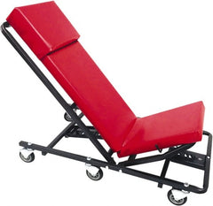 Whiteside - 660 Lb Capacity, 6 Wheel Creeper with Adjustable Ends - Steel, 44" Long x 6-1/2" High x 17" Wide - Exact Tooling