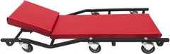 Whiteside - 660 Lb Capacity, 6 Wheel Creeper with Adjustable Headrest - Steel, 40" Long x 5-1/8" High x 17" Wide - Exact Tooling
