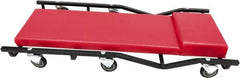 Whiteside - 660 Lb Capacity, 6 Wheel Creeper with Fixed Headrest - Steel, 40" Long x 5-1/8" High x 17" Wide - Exact Tooling