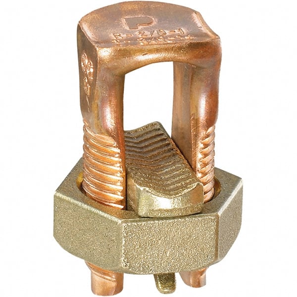 Panduit - 8 AWG, Copper Wire Compatible, Copper Alloy, Hex Split Bolt Connector - 3-3/4" OAL, 1.03" Wire Slot Diam, 26.162" Head Width - Exact Tooling