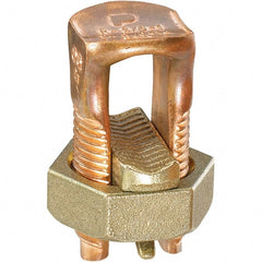 Panduit - 8 AWG, Copper Wire Compatible, Copper Alloy, Hex Split Bolt Connector - 3-3/4" OAL, 1.03" Wire Slot Diam, 26.162" Head Width - Exact Tooling