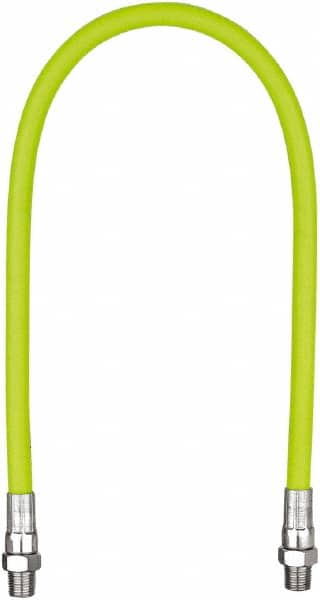 Legacy - 1-1/2' Long, 10,000 psi Operating Pressure, Rubber Grease Gun Hose - 1/8 NPT, 10,000 psi Burst Pressure - Exact Tooling