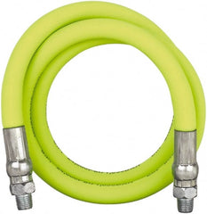 Legacy - 3' Long, 10,000 psi Operating Pressure, Rubber Grease Gun Hose - 3/16 NPT, 10,000 psi Burst Pressure - Exact Tooling