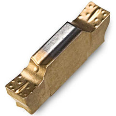 Grooving Insert: TDIPP TT9080, Solid Carbide TiAlN & TiN Finish, Neutral, 0.118″ Cutting Width, Series TDIP
