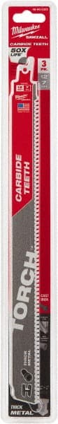 Reciprocating Saw Blade: Solid Carbide Straight, Universal Shank