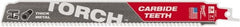Milwaukee Tool - 9" Long x 1" Thick, Carbide Reciprocating Saw Blade - Straight Profile, 7 TPI, Toothed Edge, Universal Shank - Exact Tooling