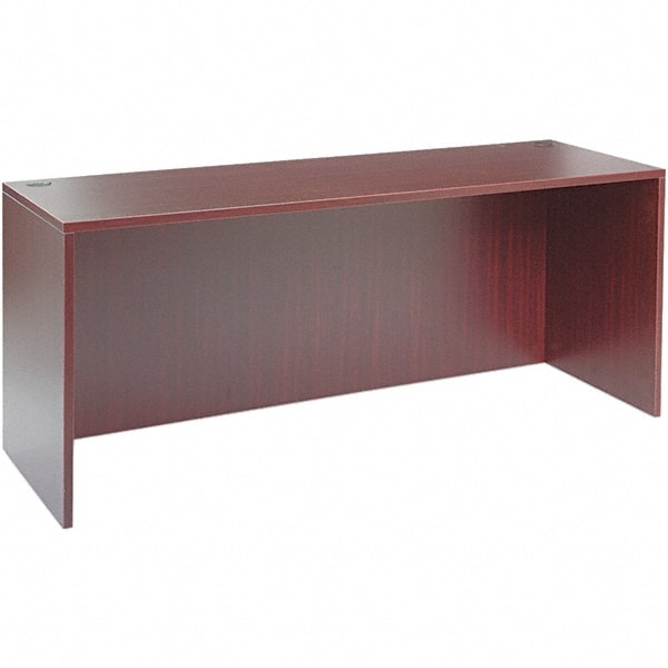 ALERA - 70.88" Long x 29.63" High x 23.63" Deep, Kneespace Credenza - Mahogany (Color), Woodgrain Laminate - Exact Tooling